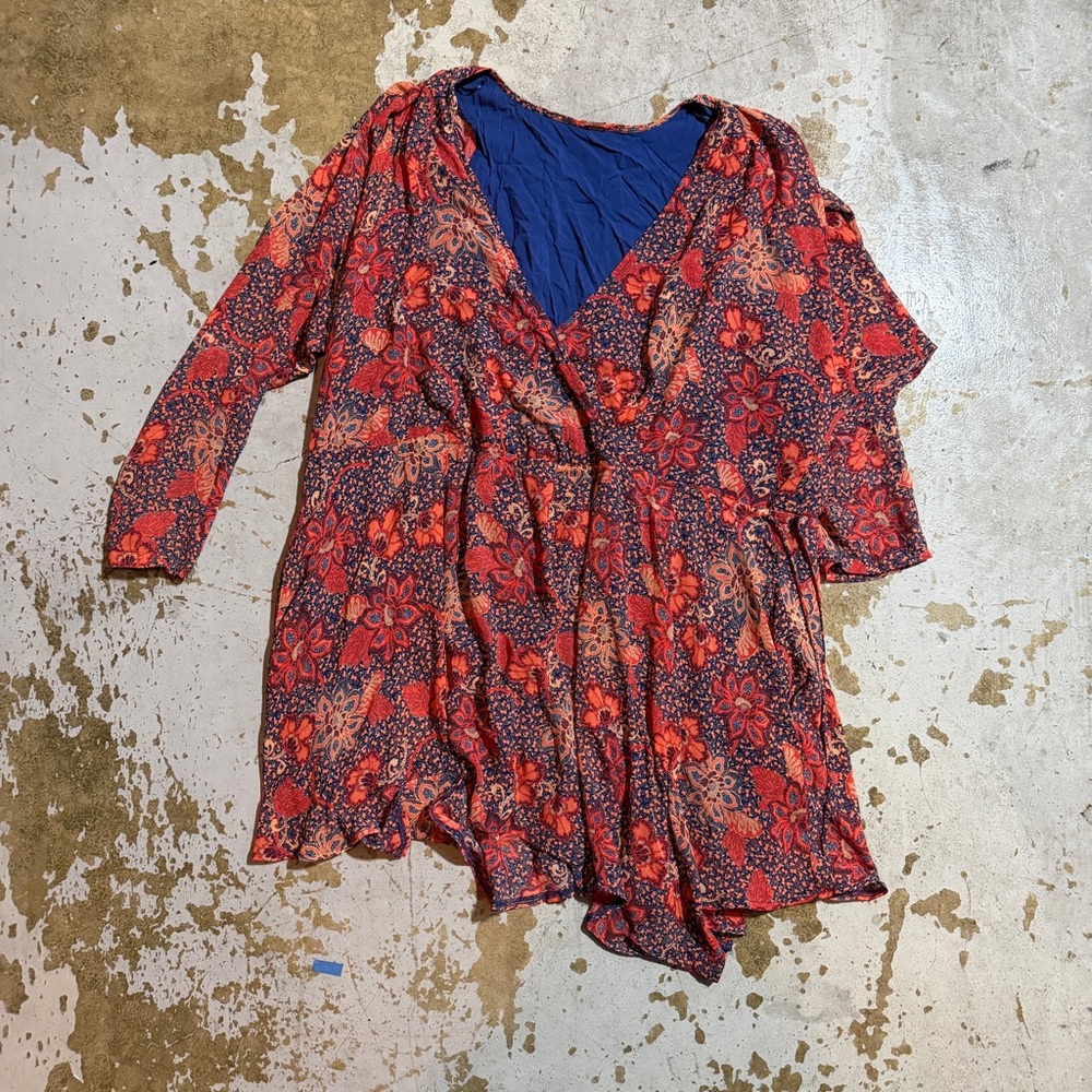 Free People Teegan Floral Bohemian Mini Dress